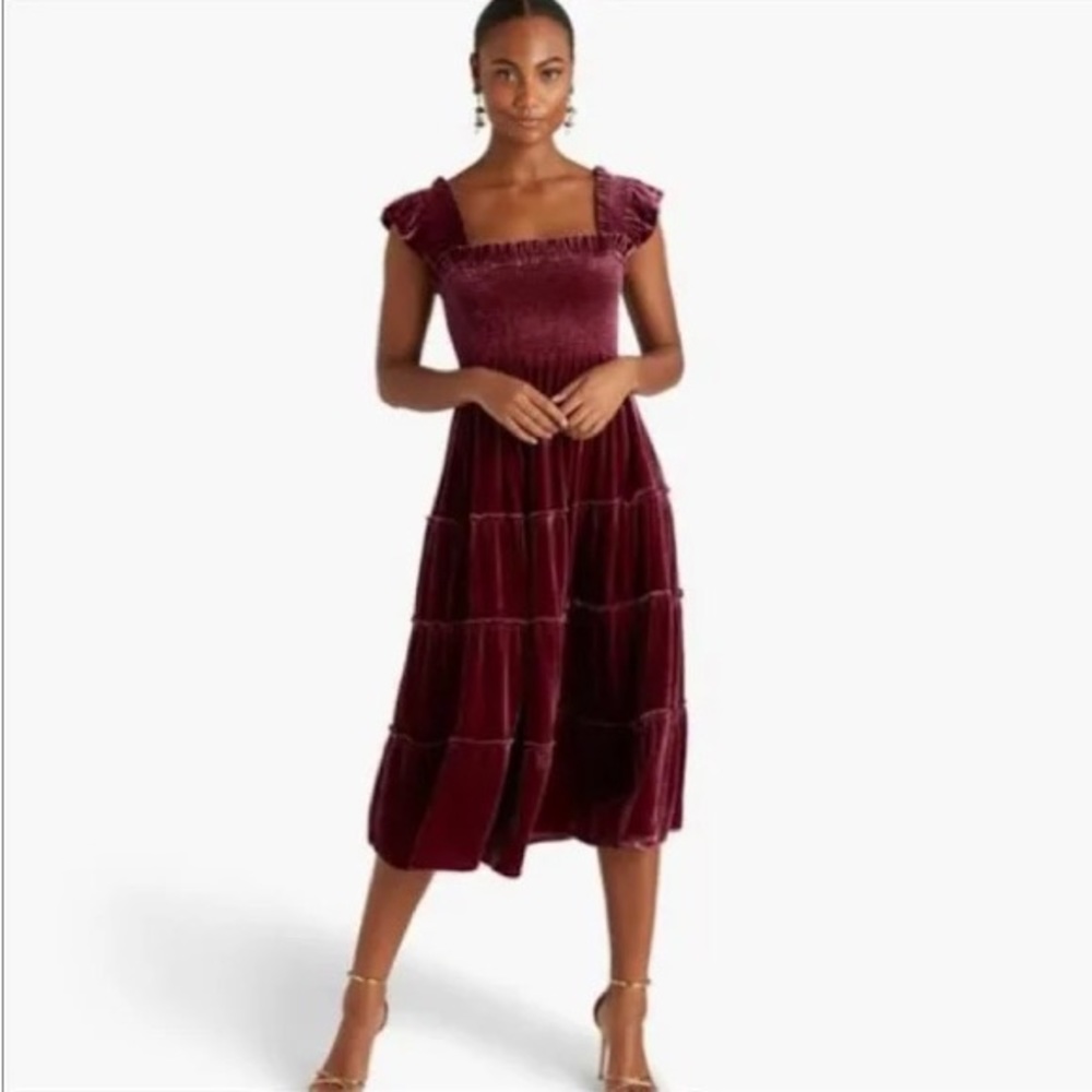 Hill House Ellie Nap Dress in Burgundy Velvet